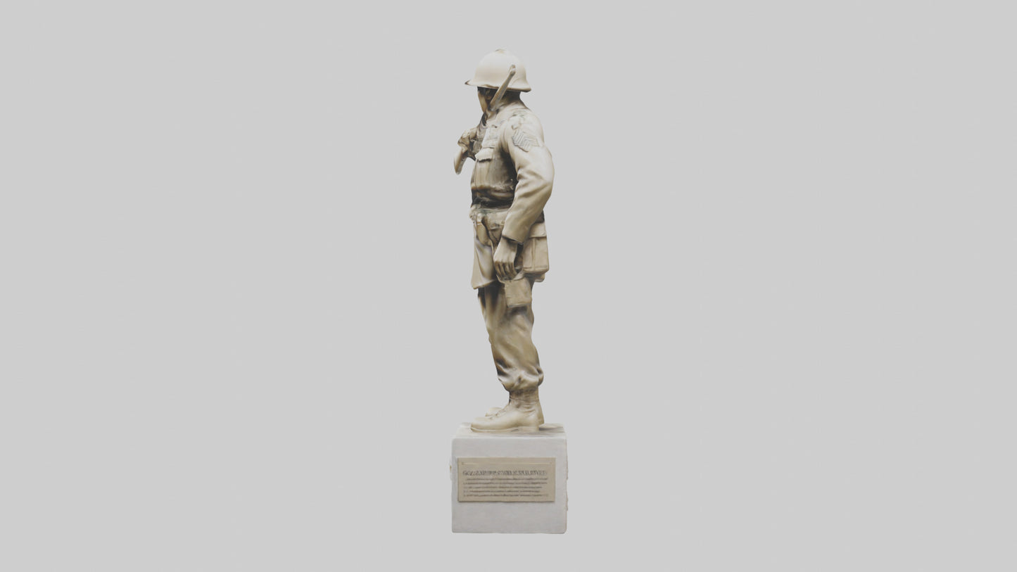 Soldiers Resolve Statue model 3D model