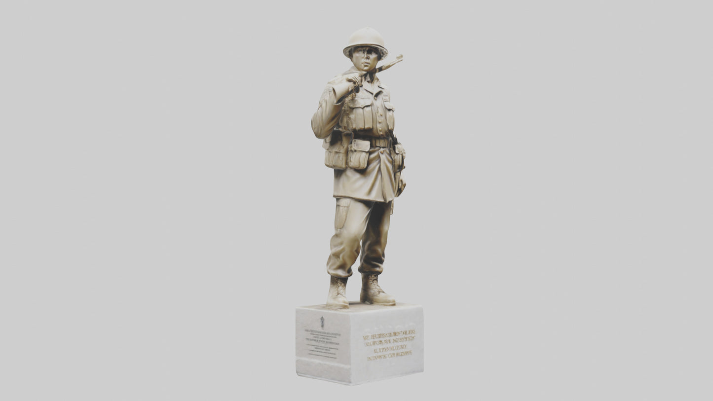 Soldiers Resolve Statue model 3D model