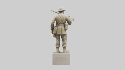 Soldiers Resolve Statue model 3D model