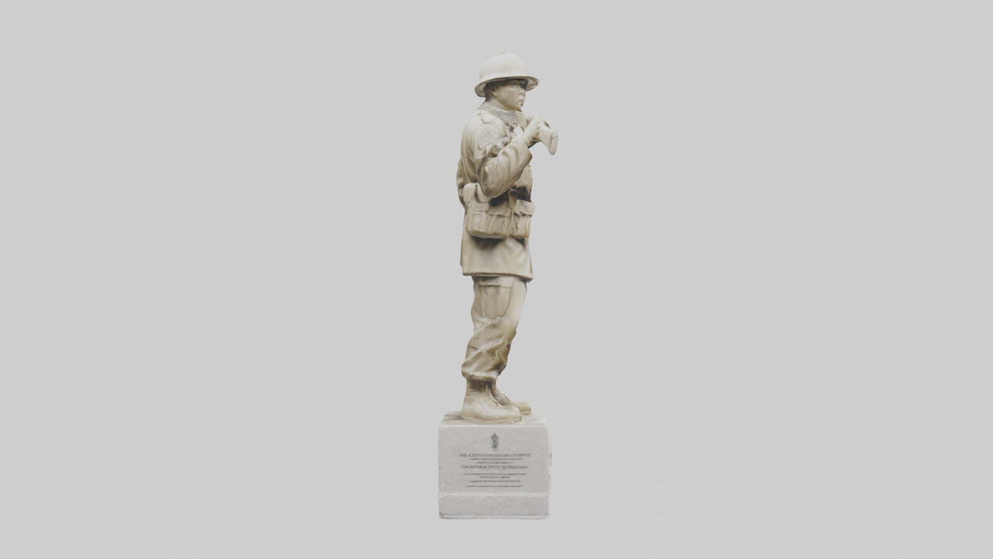 Soldiers Resolve Statue model 3D model