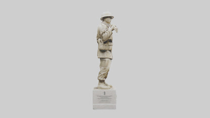 Soldiers Resolve Statue model 3D model