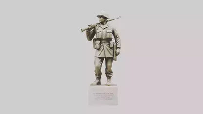 Soldiers Resolve Statue model 3D model