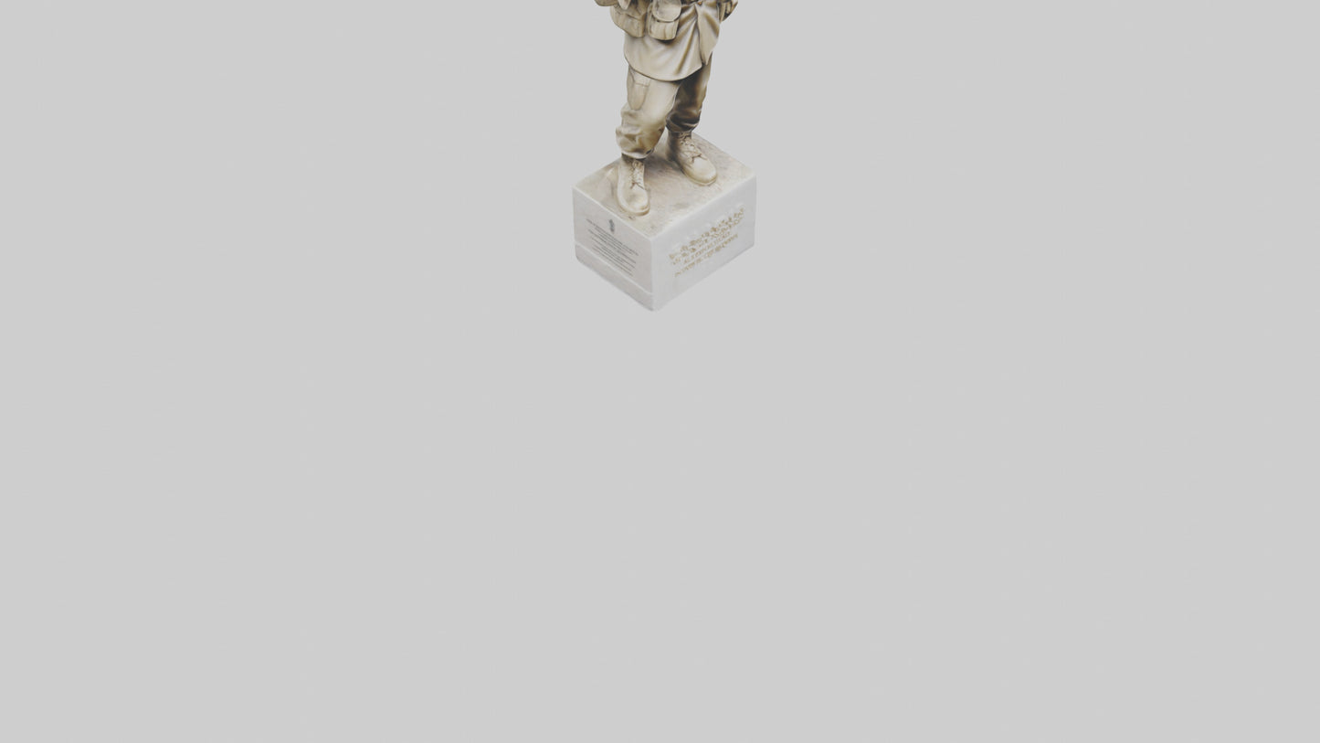 Soldiers Resolve Statue model 3D model