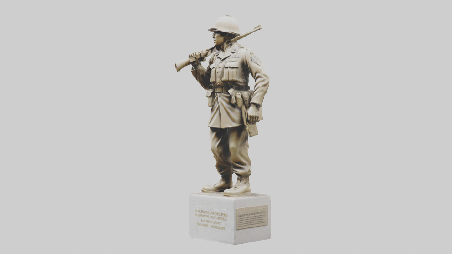 Soldiers Resolve Statue model 3D model