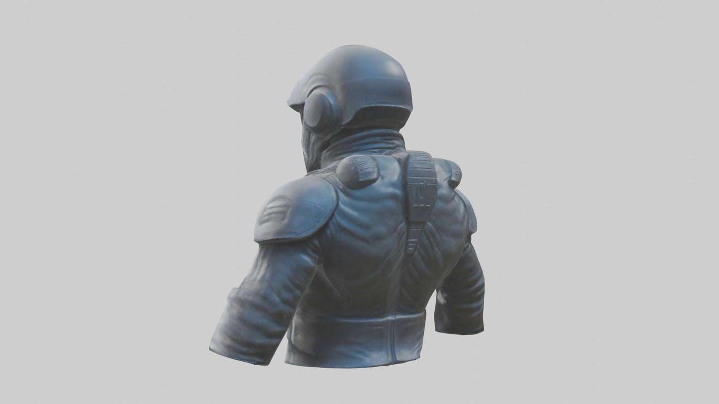 Space Knight statue model 3D model