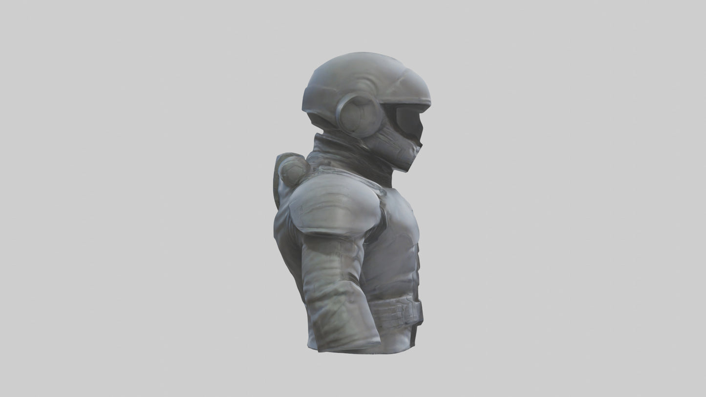 Space Knight statue model 3D model