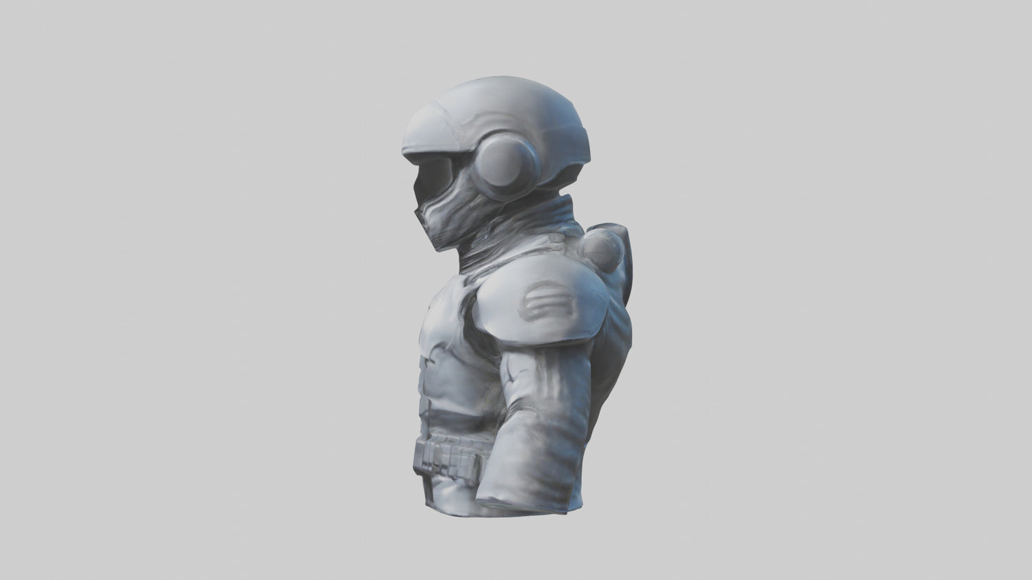 Space Knight statue model 3D model