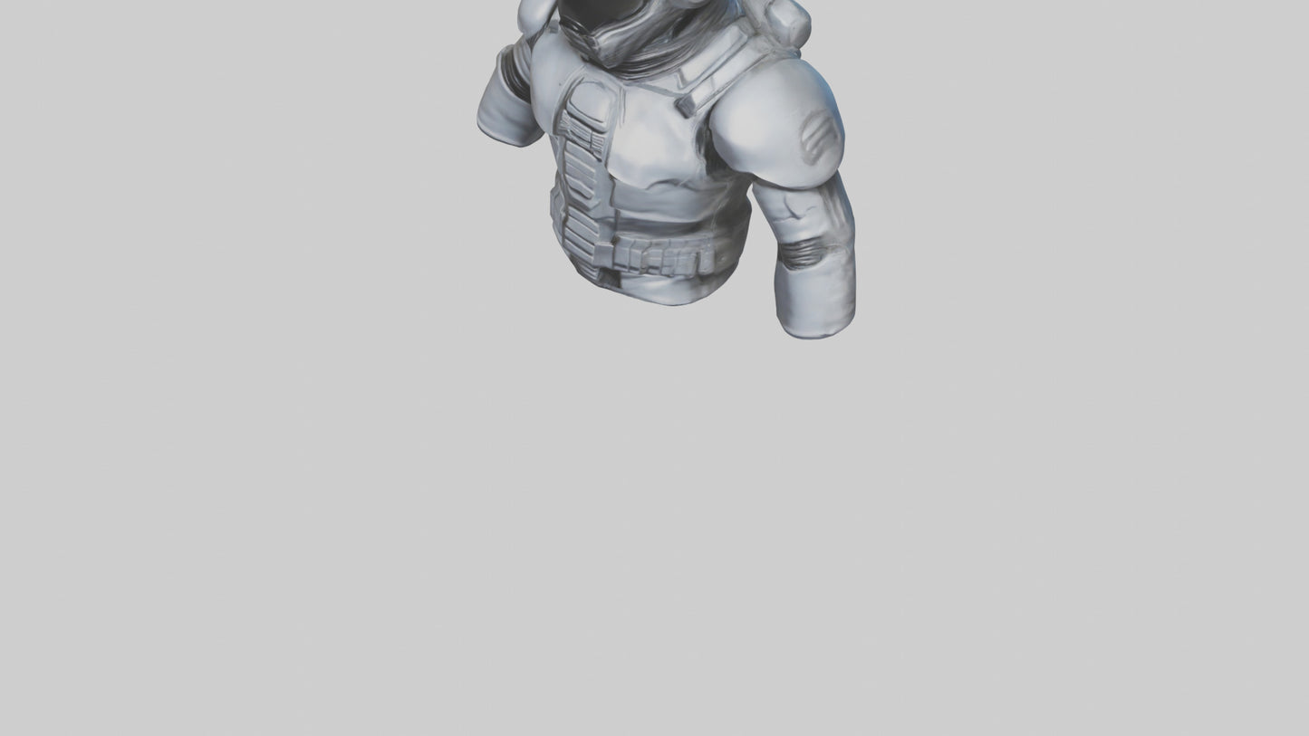 Space Knight statue model 3D model