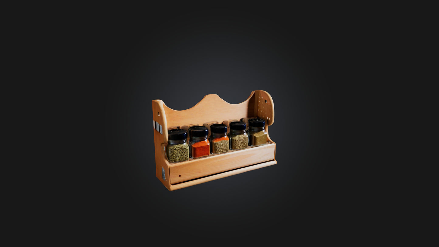 3D model Spice Rack VR / AR / low-poly
