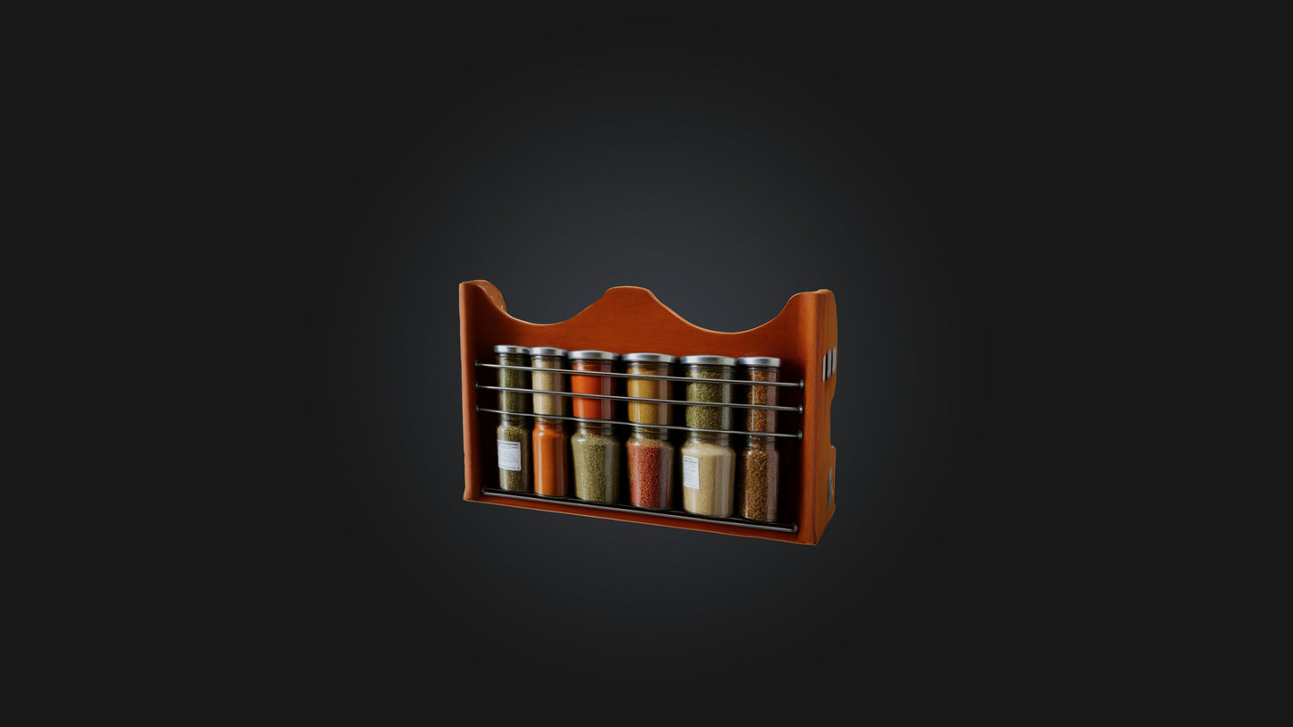 3D model Spice Rack VR / AR / low-poly