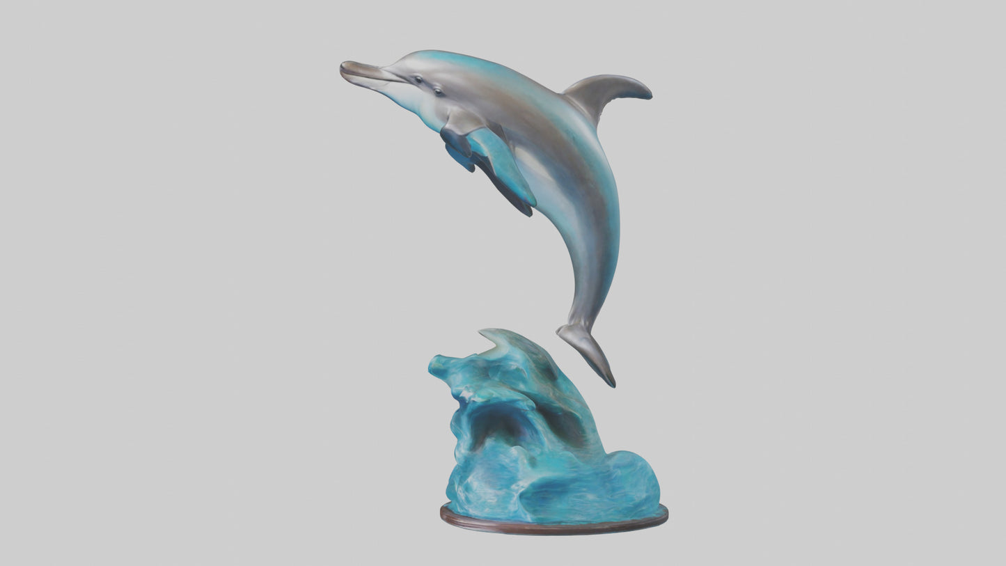 Spinner Dolphin statue model 3D model