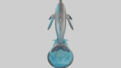 Spinner Dolphin statue model 3D model