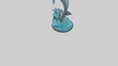 Spinner Dolphin statue model 3D model