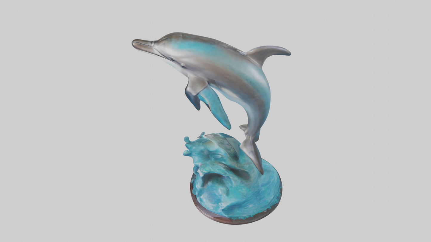 Spinner Dolphin statue model 3D model