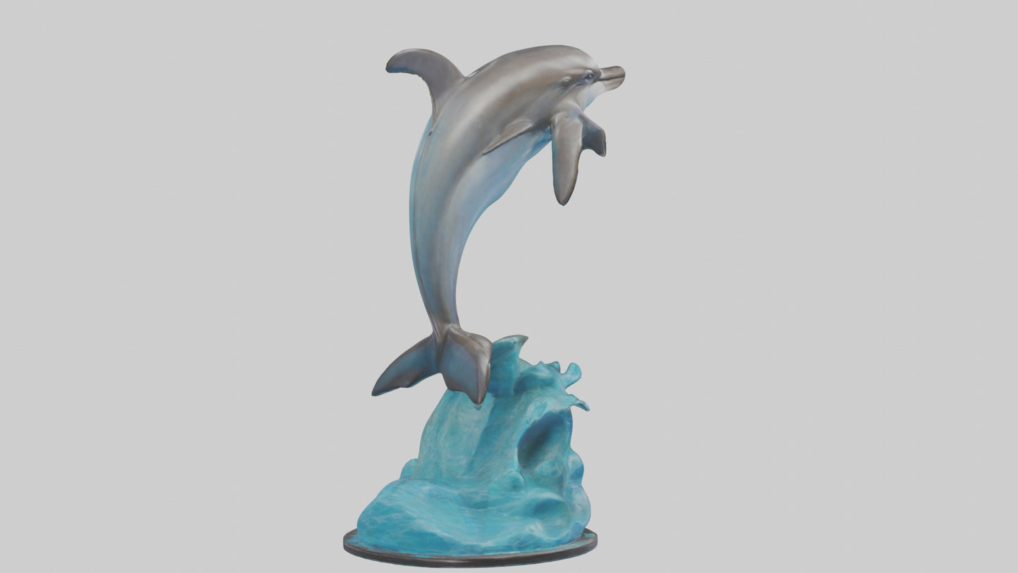 Spinner Dolphin statue model 3D model