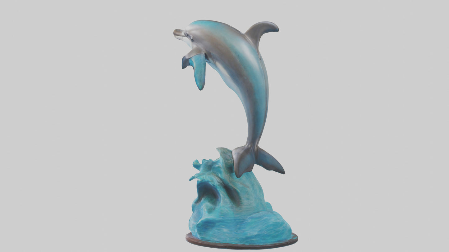 Spinner Dolphin statue model 3D model