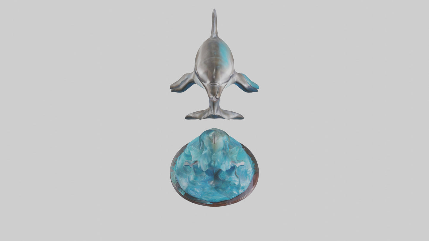 Spinner Dolphin statue model 3D model