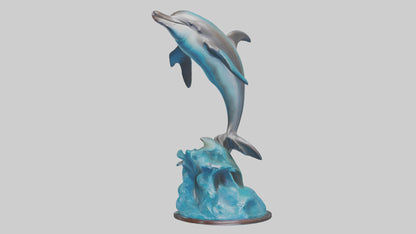 Spinner Dolphin statue model 3D model