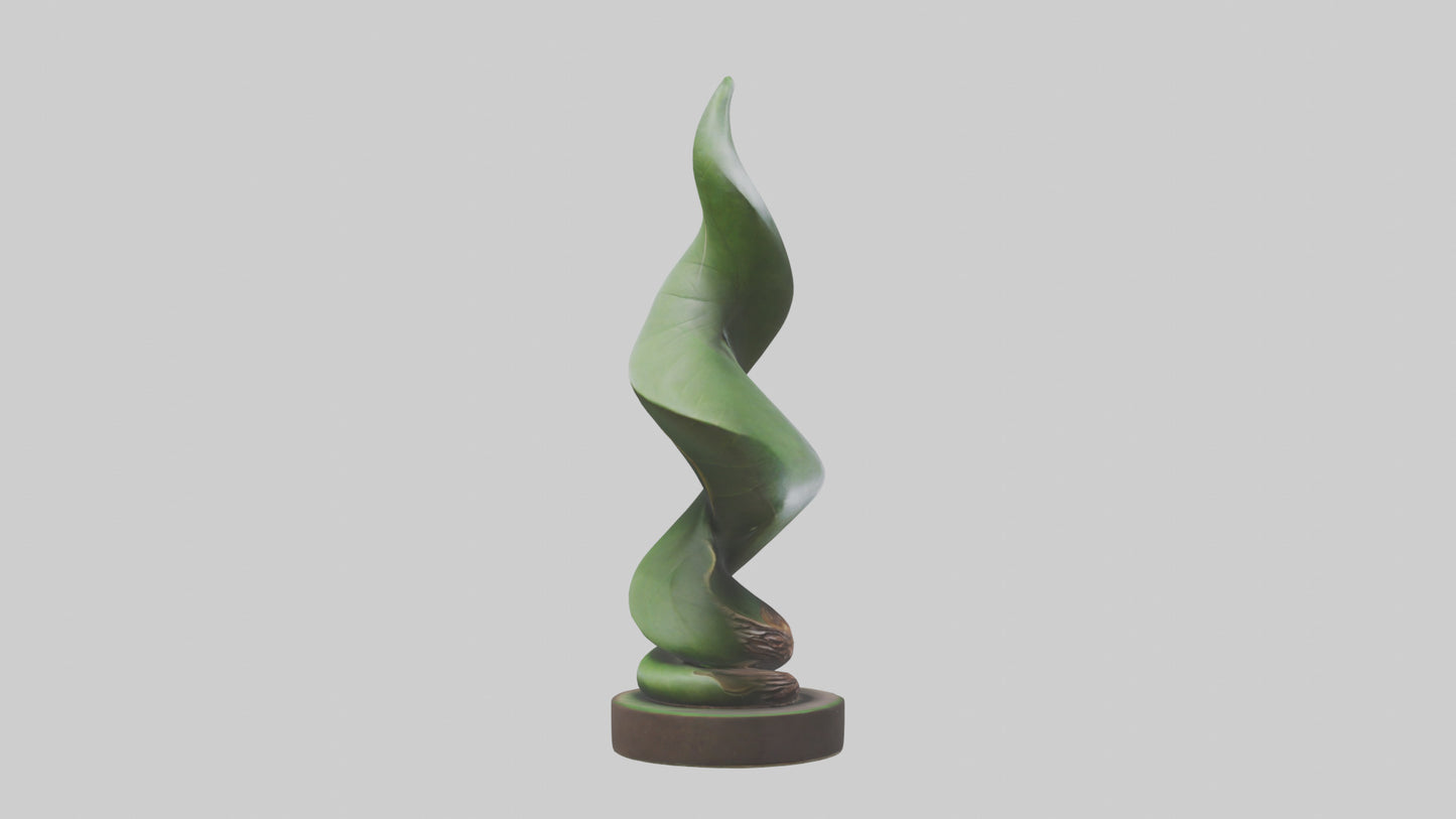 Spiral Leaf statue model 3D model
