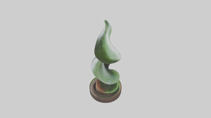 Spiral Leaf statue model 3D model