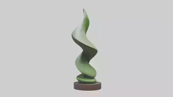 Spiral Leaf statue model 3D model