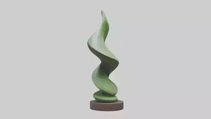 Spiral Leaf statue model 3D model