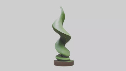 Spiral Leaf statue model 3D model