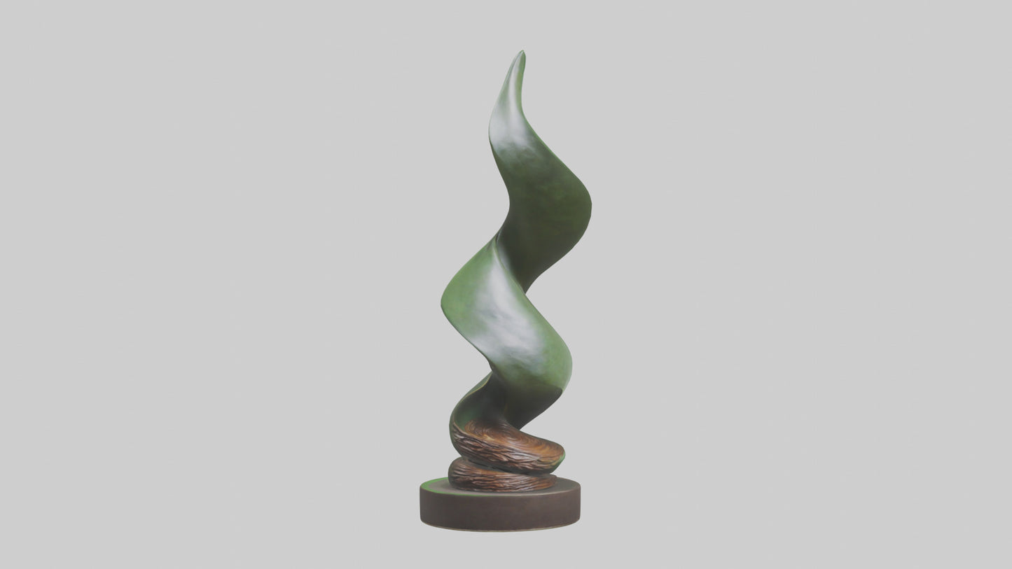 Spiral Leaf statue model 3D model
