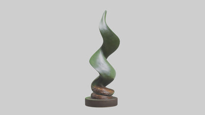 Spiral Leaf statue model 3D model