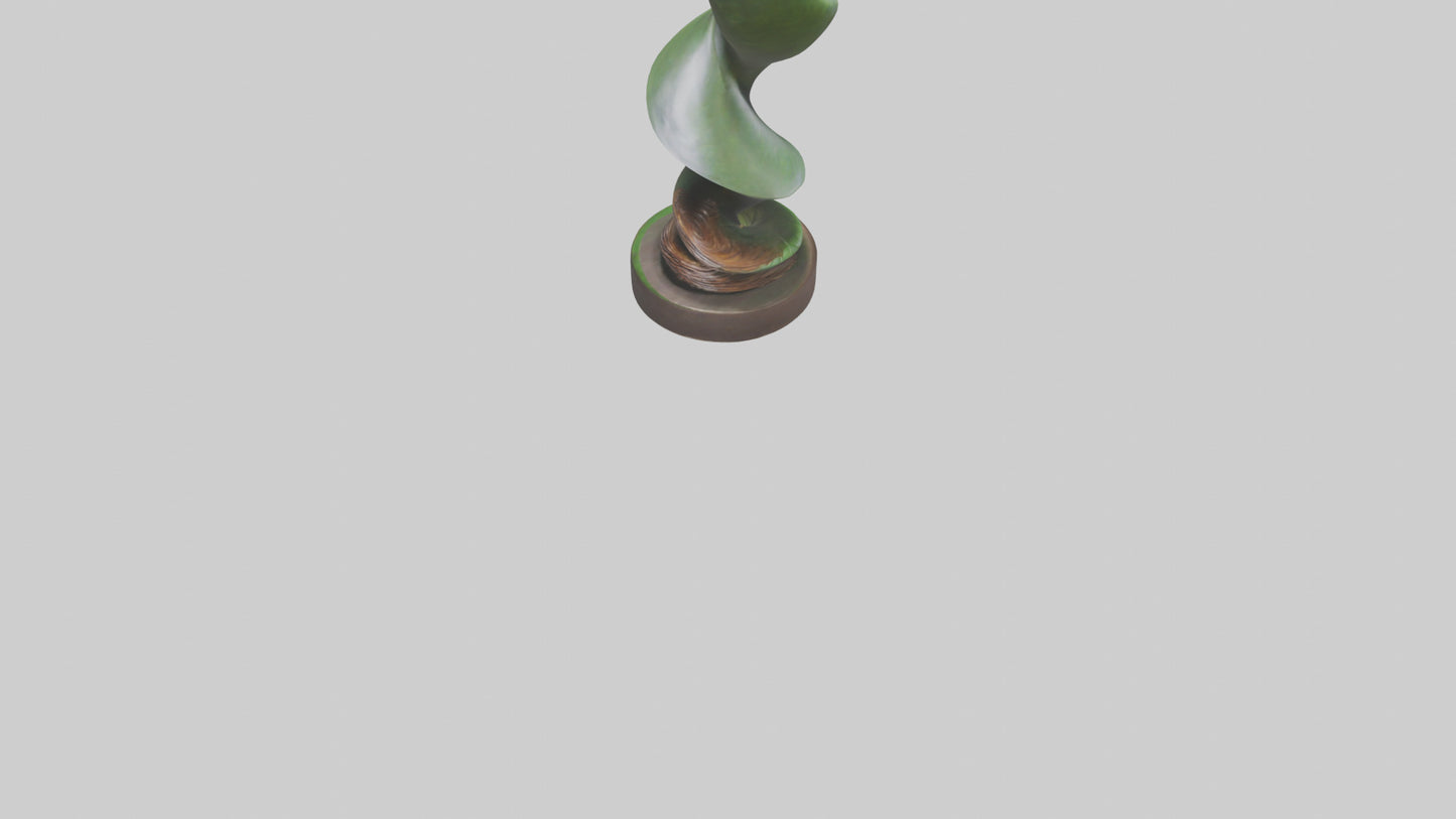 Spiral Leaf statue model 3D model