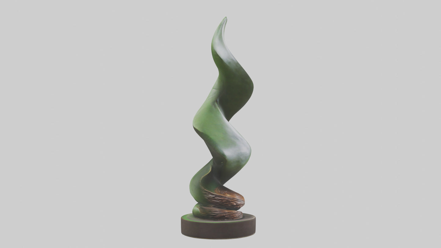 Spiral Leaf statue model 3D model