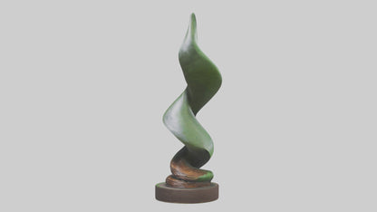 Spiral Leaf statue model 3D model