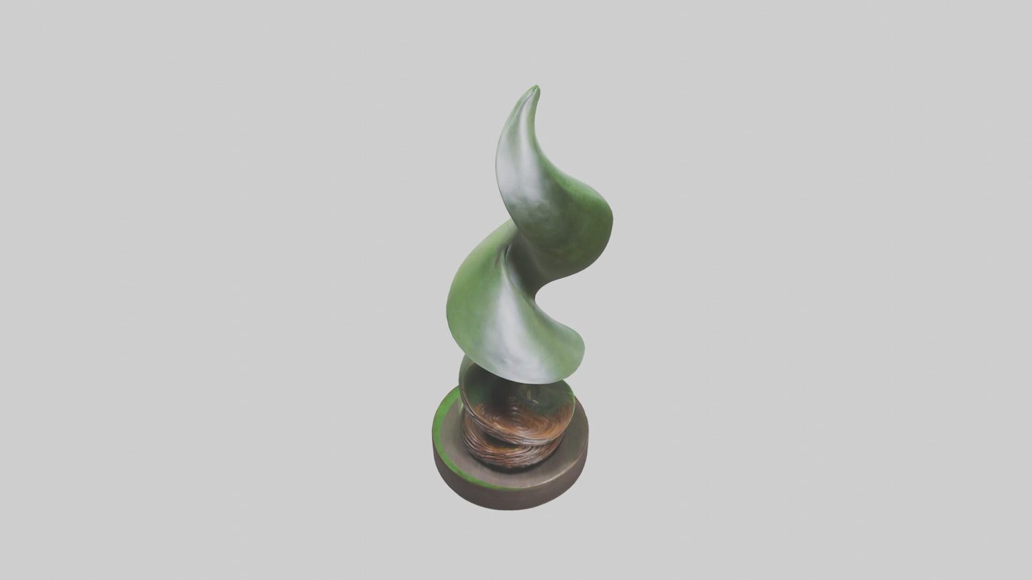 Spiral Leaf statue model 3D model