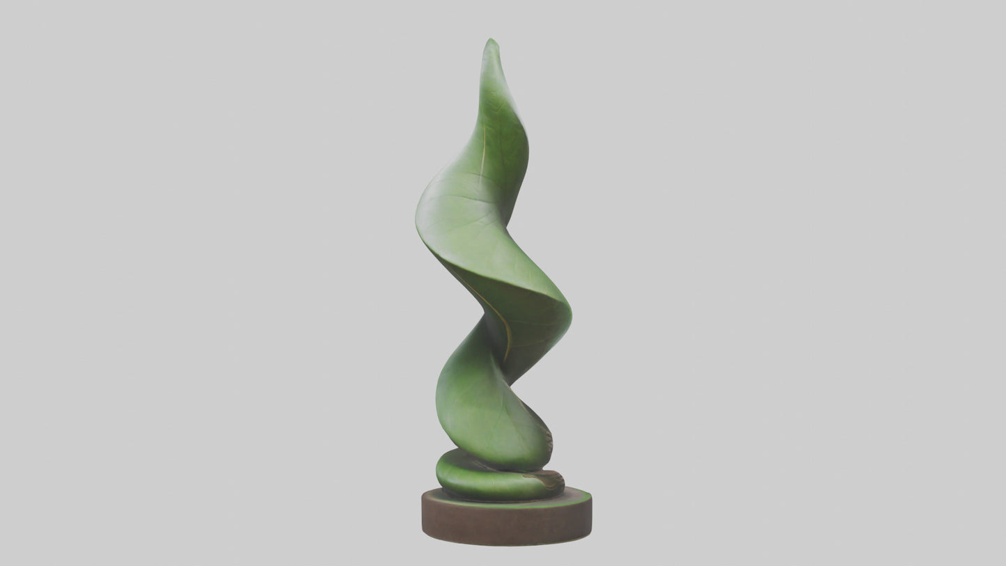 Spiral Leaf statue model 3D model