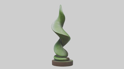 Spiral Leaf statue model 3D model