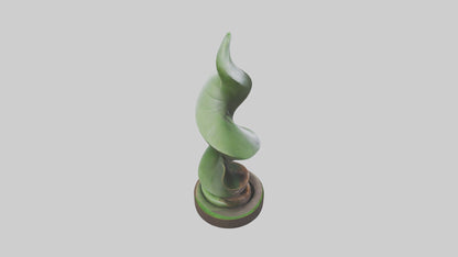 Spiral Leaf statue model 3D model