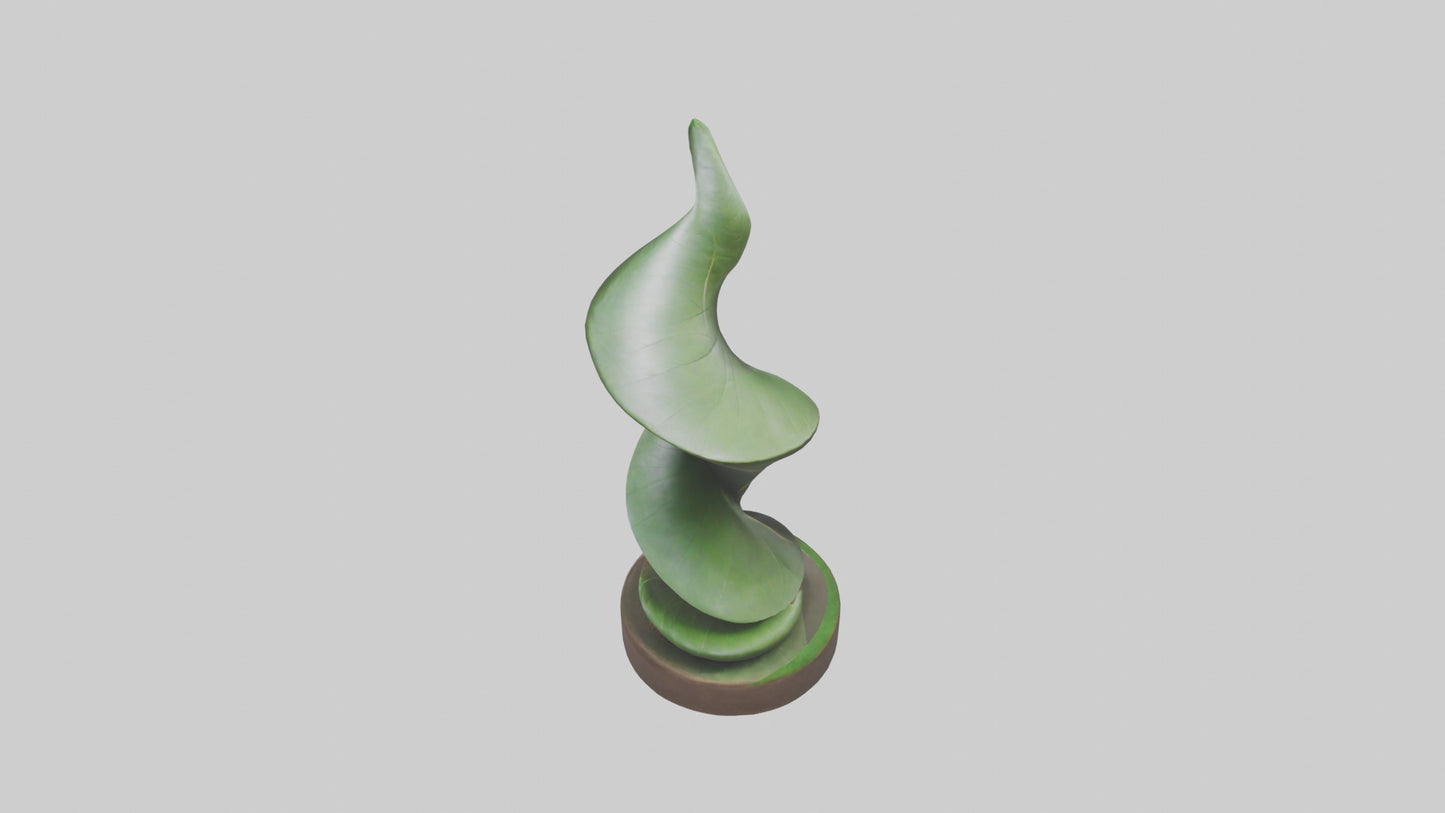Spiral Leaf statue model 3D model
