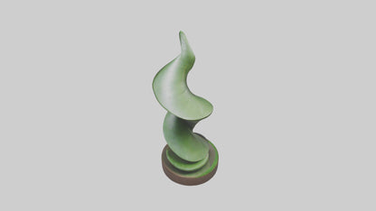 Spiral Leaf statue model 3D model