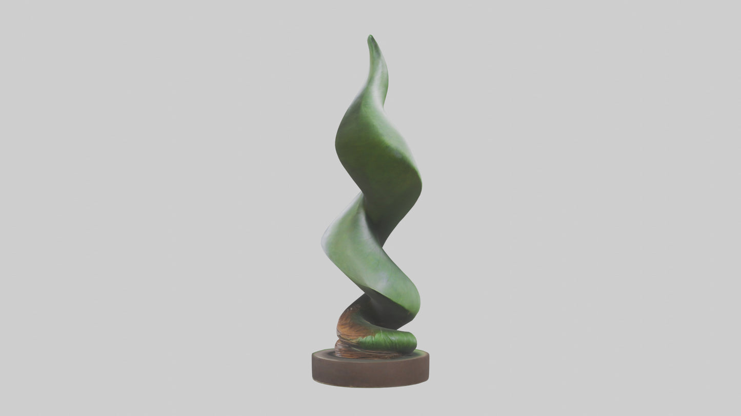 Spiral Leaf statue model 3D model