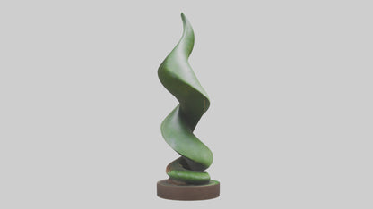 Spiral Leaf statue model 3D model