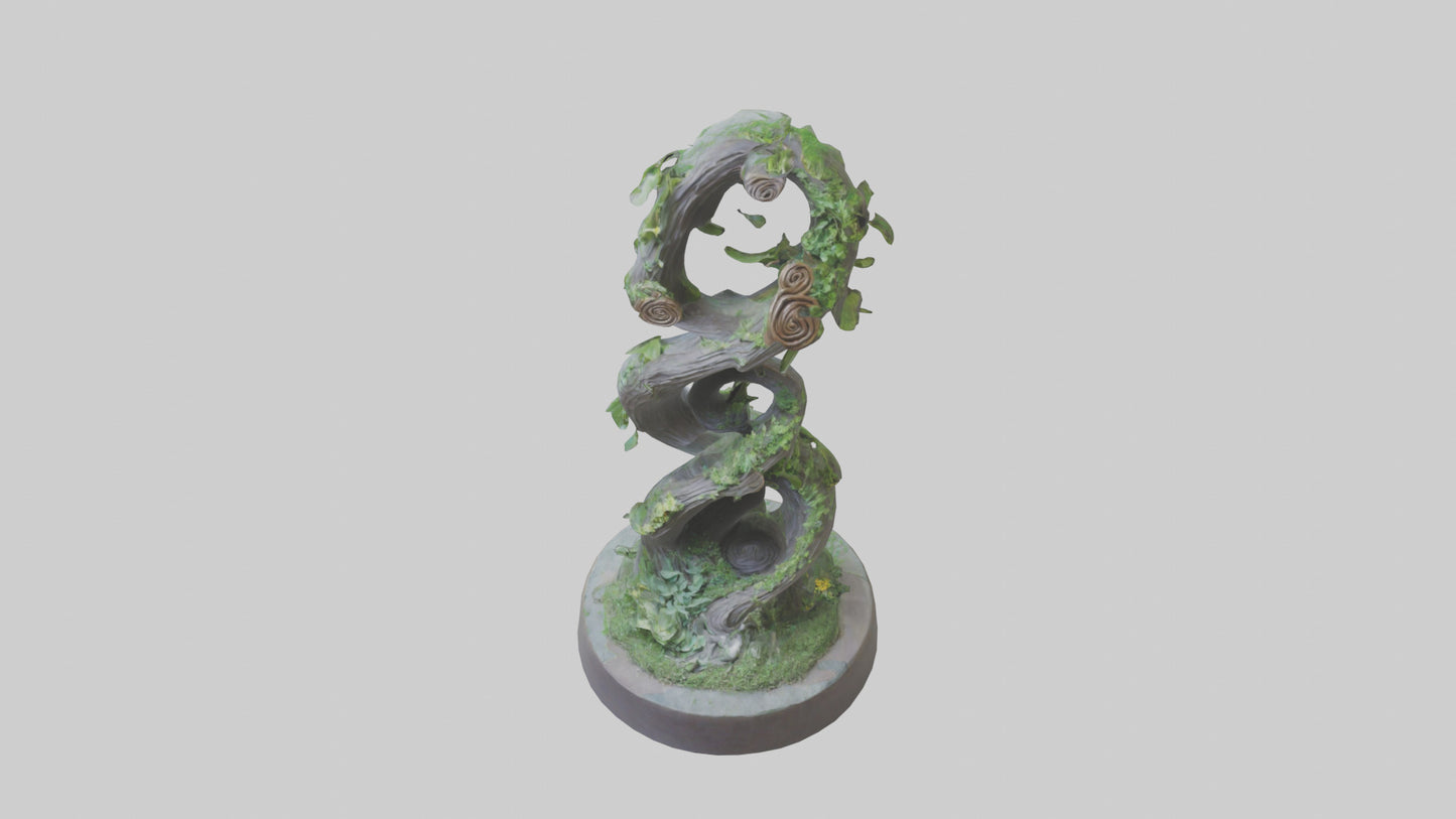 Spiral of Natures Path statue model 3D model