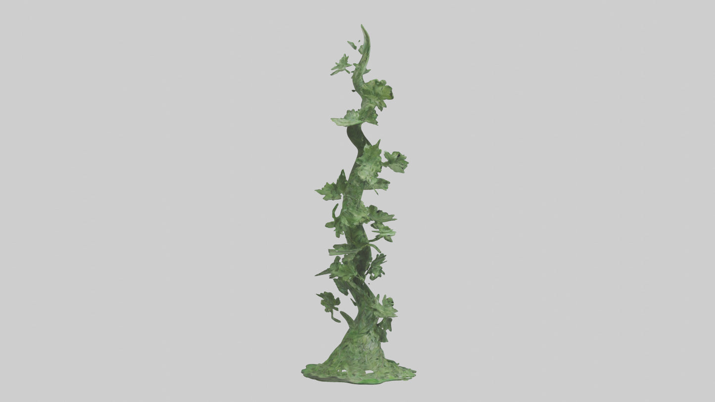 Spiraling Foliage statue model 3D model