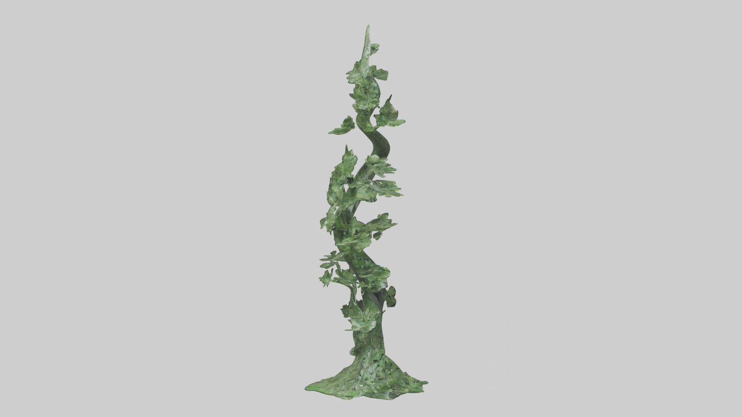 Spiraling Foliage statue model 3D model
