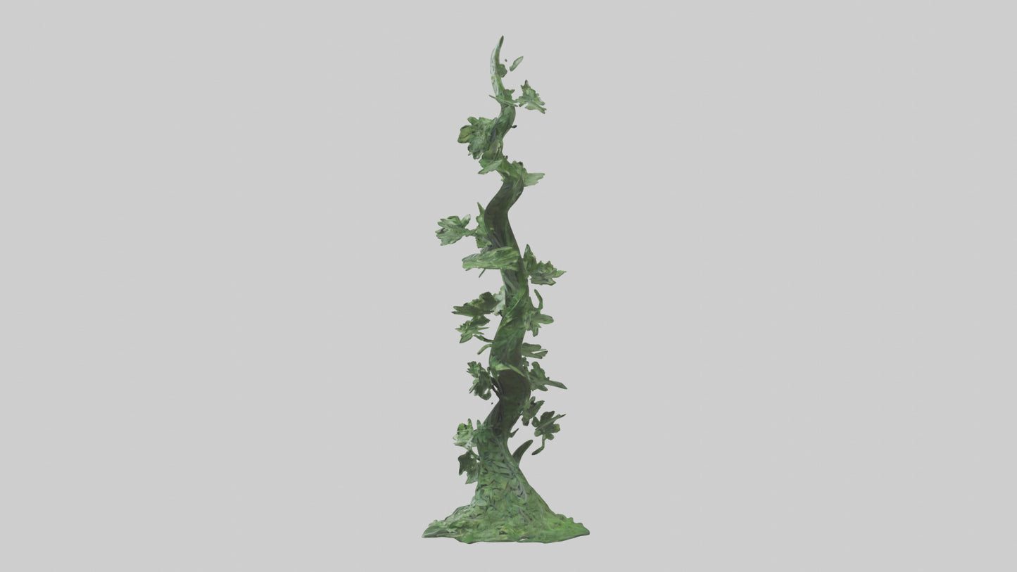 Spiraling Foliage statue model 3D model