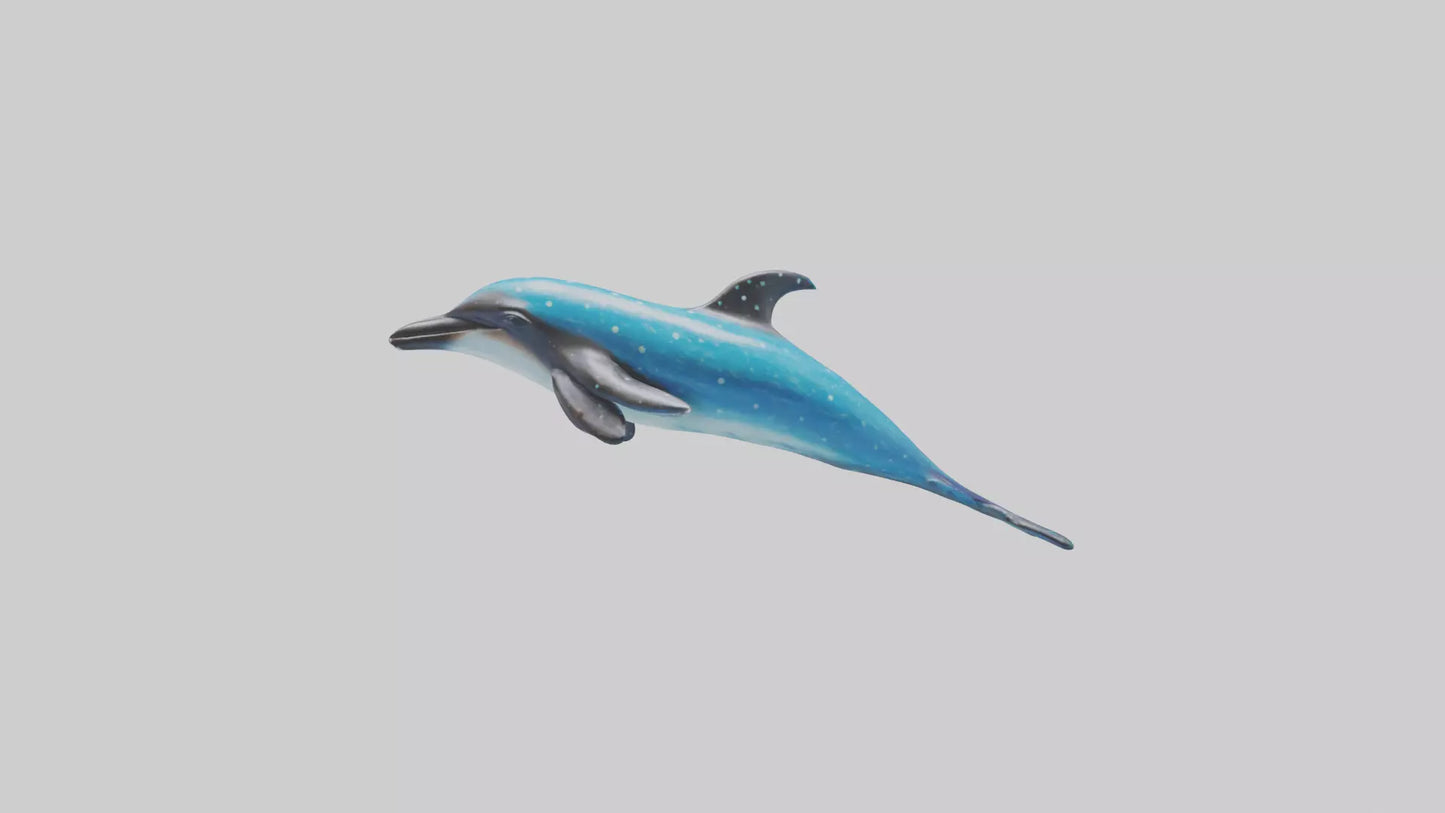 Spotted Dolphin statue model 3D model
