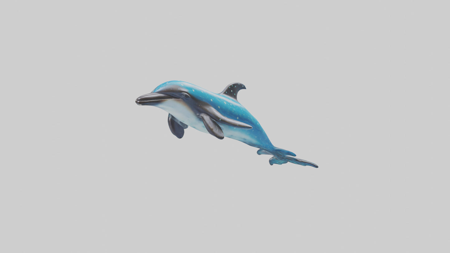 Spotted Dolphin statue model 3D model