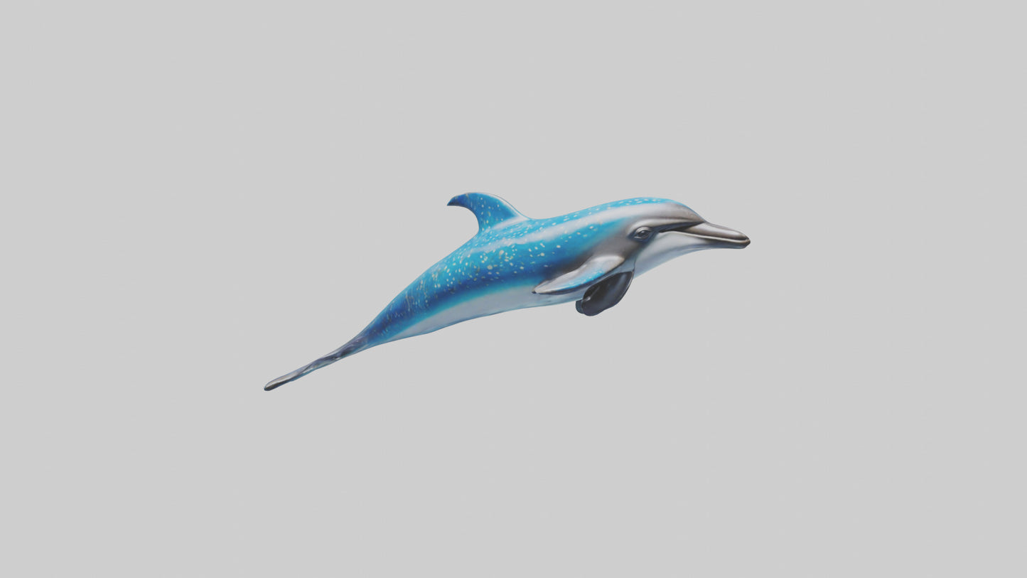Spotted Dolphin statue model 3D model