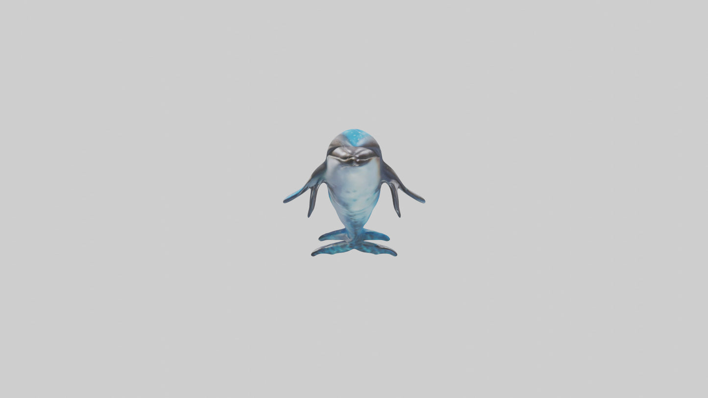Spotted Dolphin statue model 3D model