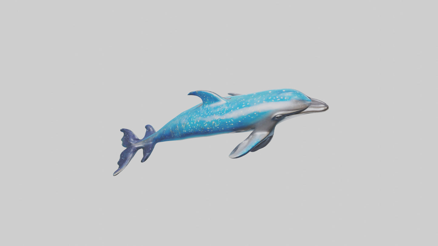 Spotted Dolphin statue model 3D model