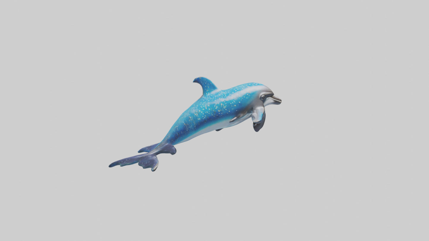 Spotted Dolphin statue model 3D model